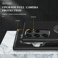 thumbnail image 4 of Mantto Case for Samsung Galaxy S24 Ultra with Ring Stand, 360°Rotatable Ring Holder Magnetic Kickstand, Matte Back Shockproof Kickstand Protective Phone Case for Samsung Galaxy S24 Ultra,Black, 4 of 7