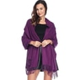 thumbnail image 2 of Bufanda de mujer Pashmina chales y abrigos para vestido de noche dama de honor boda nupcial invierno cálido largo bufandas grandes, 2 of 8