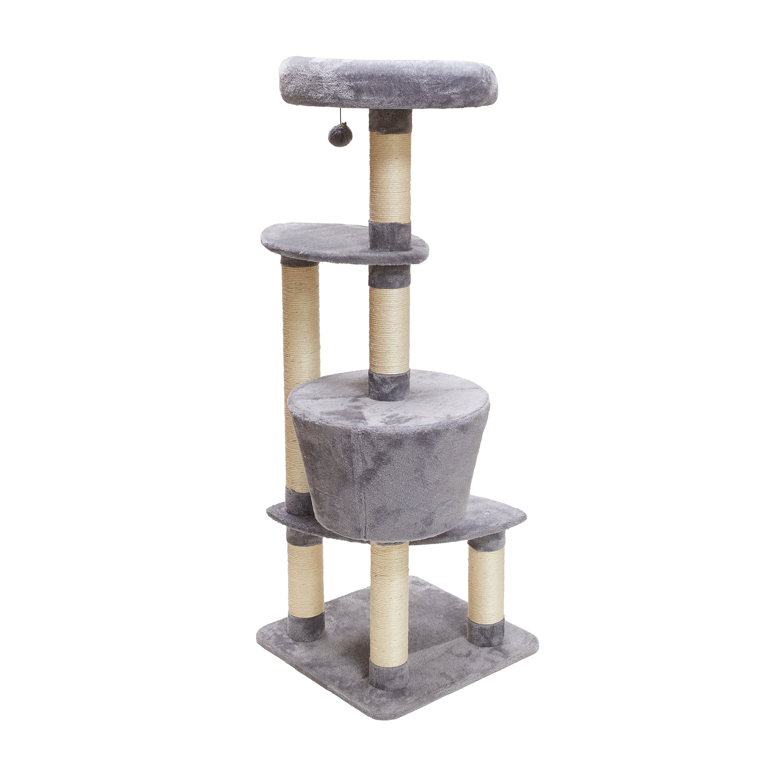 Two by Two Douglas 54-inch Cat Tree, Tower, Condo, Scratching Post & Playground