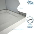 thumbnail image 4 of Tile Redi Rt3448r-Sq-Rb34-Kit Base'n Bench 34" X 60" Rectangular Shower Base - Chrome, 4 of 7