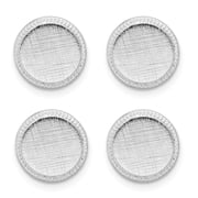Rhodium Plated Round Shirt Stud