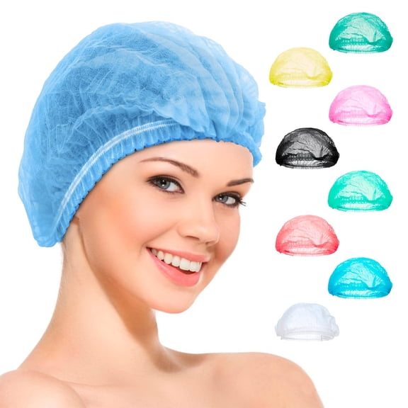 Disposable Mob Cap 21 Inches. Pack of 1000 Polypropylene Blue Bouffant Caps Medical. Bouffant Hair Nets Food Service, Beauty and Tattoo Salons