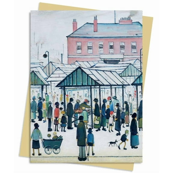 Greeting Cards: L.S. Lowry: Market Scene Greeting Card Pack : Pack of 6 (Cards)