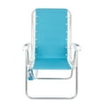 2Pack Mainstays Reclining Bungee Beach Chair, Teal