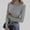 Gray, variant on WXLWZYWL Ribbed Knit Turtleneck Tops for Women Long Sleeve Sweaters Stretcht Slim Fitted Going out Tops