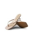 thumbnail image 4 of Women's 90s Thong Kitten Heel Sandals Minimalist Square Toe Slip-On Shoes, 4 of 5