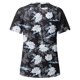 thumbnail image 4 of ICHUANYI Clearance Women's Fashion Summer Round Neck Leisure Short Sleeve Printed Lace Stitching Tops(Black, L) ICHUANYI WER2023080706734, 4 of 5