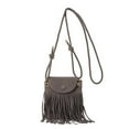 thumbnail image 5 of Fringe Design Messenger Bag with Adjustable Strap Everyday Shoulder Bag Trendy Leather Shoulder Bag Tassel Solid Color Versatile, 5 of 5
