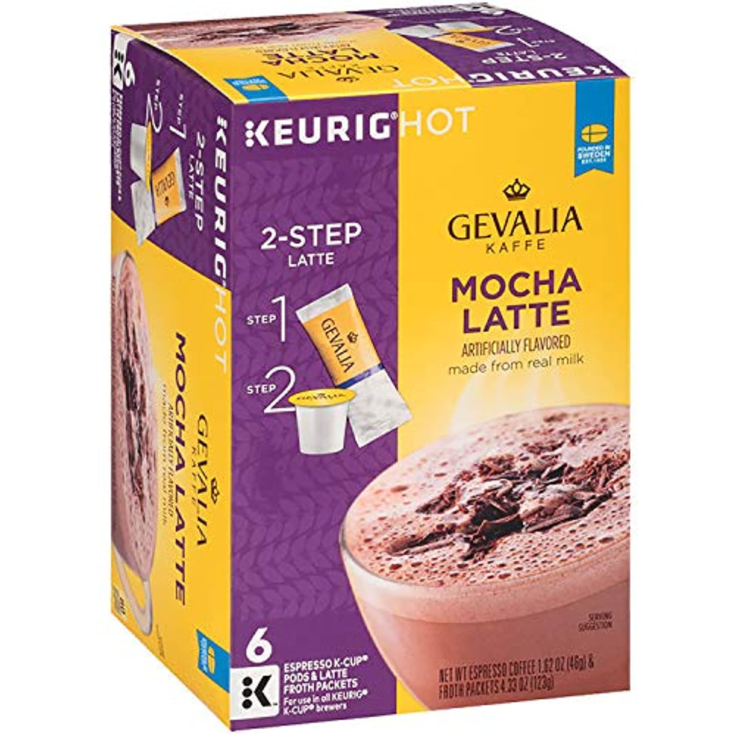 Gevalia Mocha Latte Espresso 6 Keurig K 