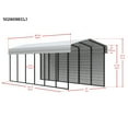 thumbnail image 4 of Arrow 10 x 29 x 9 ft Eggshell Carport With 1 Side Wall Kit, 4 of 17