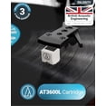 thumbnail image 5 of Reproductor de discos de vinilo con Bluetooth 5.3 de entrada y salida | Tocadiscos con parlantes y grabación USB | Tocadiscos Bluetooth con entrada AUX y salida RCA | Alfombrilla incluida | Tocadiscos, 5 of 5