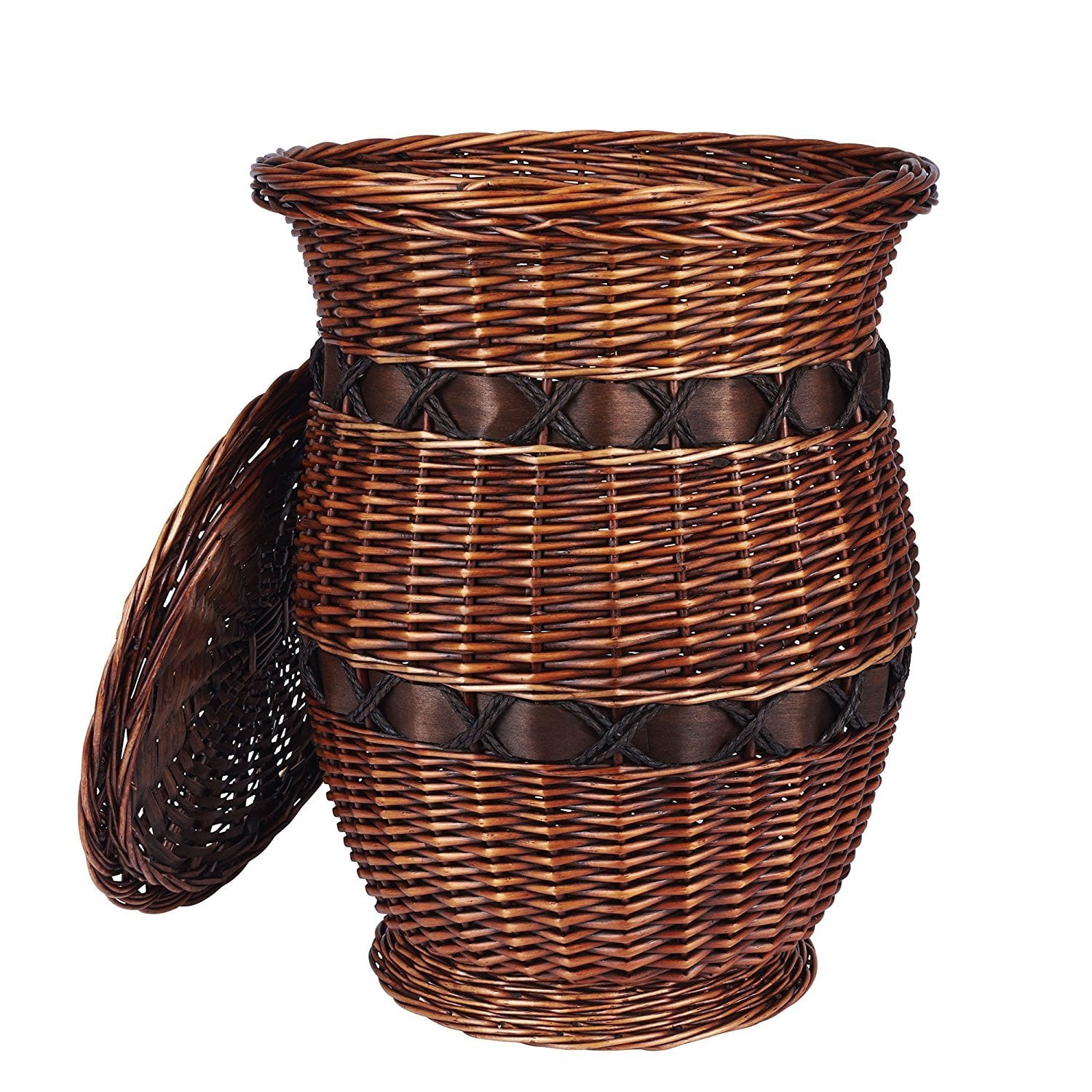 Darkbrown HD Wicker Storage Basket Arts and Crafts. Rectangular Storage Basket,Natural and Decorative