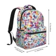 thumbnail image 2 of Disketp Colorful Watercolor Dots Mochila Estampada para Hombre y Mujer – Mochila Ligera Clásica con Múltiples Bolsillos para Universidad, Trabajo y Viajes-One Size, 2 of 5