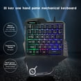 thumbnail image 1 of TIMIFIS Clavier 35 Touches Rétroéclairé Coloré à une Main Clavier de Jeu Mécanique RVB pour LOL PUBG etc Cadeau, 1 of 7
