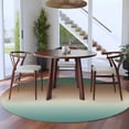 thumbnail image 3 of Green Brown Ombre Round Area Rug 8Ft Washable Large Circle Rugs for Living Room Dorm, Modern Gradient Abstract Art Non-Slip Carpet Floor Mats Indoor Outdoor Carpet Runner Aesthetic Home Decor, 3 of 8