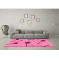 thumbnail image 3 of Ahgly Company Indoor Round Abstract Pink Modern Area Rugs, 8' Round, 3 of 4