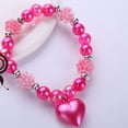 thumbnail image 3 of Pulsera de cuentas para niños, joyería de muñeca, pulsera de niña, pulsera de corazón, decoración, 3 of 8