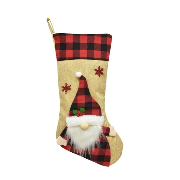 hirigin Christmas Stockings, 3D Cartoon Santa/Snowman/Deer/Gnome Stocking for Christmas, Home Gifts Bag Decorations Party Supplies