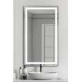 thumbnail image 1 of Espejo Luz Led De Pared Tocador Baño Touch Cambio 3 Luces Marco Modelo Blanco, 1 of 4