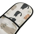 thumbnail image 4 of Yayeee Double Oven Mitt Kitchen Heat Resistant Baking 35" x7" Quilted Glove, Cute Cartoon Cats, 4 of 6