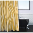 thumbnail image 3 of Simply Daisy 70" W x 73" H Wood Stripe Geometric Print Polyester Shower Curtain, Yellow, 3 of 3
