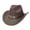 Coffee, variant on Men'S Straw Cowboy Hat - Western Denim Curved Top Hat Woolen Big Brimmed Hat Autumn And Winter Style British Jazz Hat,Coffee,One Size