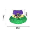 thumbnail image 2 of XIAOCHA Womens Mardi‑Gras Fedora Hat Sequin Sun Hat Party Casual Hat,Green3, 2 of 3