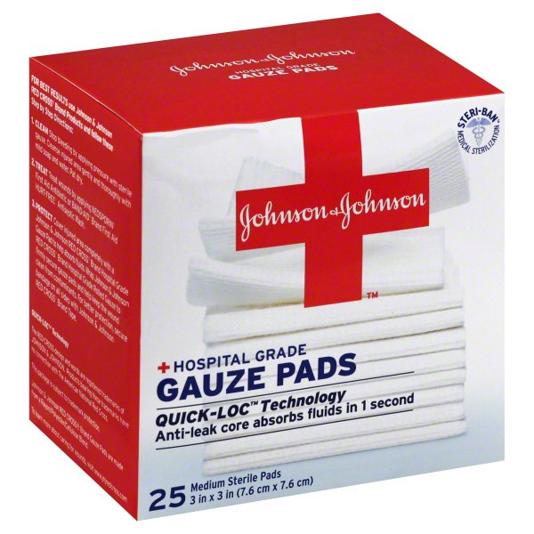 Johnson & Johnson Johnson & Johnson Gauze Pads, 25 ea