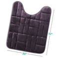 thumbnail image 2 of Clara Clark Bathroom Rugs, Velvet Memory Foam Bath Mat, Ultra Soft Non Slip and Absorbent - Tiled - Contour - Purple, 2 of 6
