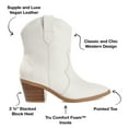 thumbnail image 3 of Journee Collection Womens Becker Pointed Toe Stacked Western Booties, 3 of 7