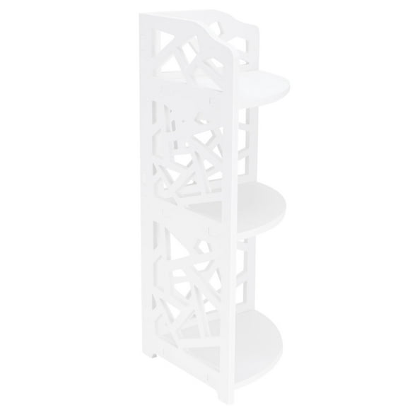 Generous Corner Shelf, Large Storage Area Standing Corner Shelf, Direct Snap-Type Assembly For Kitchen Bathroom
