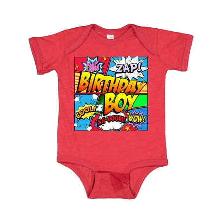 

Inktastic Birthday Boy Comic Book Gift Baby Boy Bodysuit