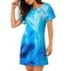 thumbnail image 2 of Fotbe Blue Shell Bata de Dormir para Mujer con Estampado, Camisón de Algodón de Manga Corta, Ropa de Dormir Casual, 2 of 6