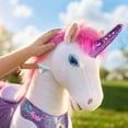 thumbnail image 6 of PonyCycle Interactive Unicorn Ride-On Toy, Touch Sound, Kid-Powered, Ages 3-4, Pink and Purple, Y352, 6 of 10