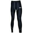 thumbnail image 3 of Mens Compression Pants Tights Running Gym Legging Long Base Layer Thermal Training Trousers Black Grey Large, 3 of 4