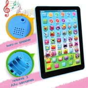 Kids Tablet Toddler Learning Pad with LED Screen Teach Alphabet Numbers Word Music Math Early Development Interactive Electronic Toy for Boys & Girls 2 Years+