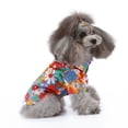 thumbnail image 3 of Dog Summer Beach Floral Short Sleeve Shirt, Dog Cute Print Hawaii Style Beach Casual Clothes Pet Travel Shirt Dog Cat Blouse,Corloful,L, 3 of 7