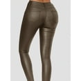 thumbnail image 3 of High Waist Thermal Lined Skinny Cropped Pants Punk Festival Style Women Bottoms, 3 of 4