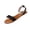 Black, variant on Women's Casual Flat Sandals Plus Size Open Toe Sandals with Adjustable Buckle Ankle Strap Comfort Spring Summer Beach Outdoor Shoes