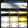thumbnail image 2 of 2pzs Faros Auxiliares Led Doble Color Para Auto Moto+3 Modos, 2 of 8