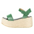 thumbnail image 2 of YDN Women Casual Buckle Strap Espadrilles Sandals Platform Wedge High Heels Open Toe Shoes Dating Party Daily Size 7 Green, 2 of 5