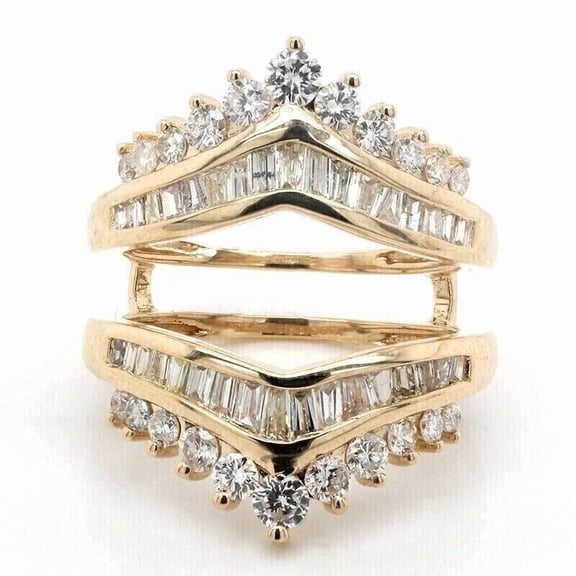 Devanshi Jewels Band Ring Enhancer 14k Yellow Gold Plated, Yellow, Size 7, 1 Count