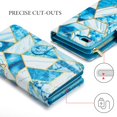 thumbnail image 5 of Wallet Case for iPhone 7 Plus iPhone 8 Plus, Premium Vintage PU Leather Magnetic Closure Geometric Handbag Zipper Pocket Case Kickstand Card Holder Slots Shockproof Flip Case - Marble Blue, 5 of 16