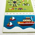 thumbnail image 3 of SAFAVIEH Carousel Kids Railroad Town Area Rug, Green/Beige, 4' x 6', 3 of 11