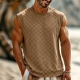 thumbnail image 7 of Tank Tops Men Sleeveless Crew Neck Crochet Stitch Loose Hawaiian Beach Shirts Pullover Fathers Gift, 7 of 7