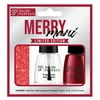 Salon Perfect Merry Mani 2-Pack Nail Lacquer & File Set, He's With Me, Crystal Clear Topcoat, 0.5 oz each