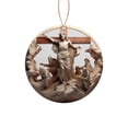 thumbnail image 1 of Adorno del árbol de Navidad 2024 - Colgante 3D de bendición de nacimiento, decoración acrílica de 8 cm para colgar de chimenea, corona y regalos, 1 of 6