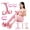 Pink, variant on Multi-functional Pedal Resistance Band Trainer - 3-in-1 Full Body, 8-Tube Adjustable Resistance for Home Workout, Back Stretch, Chest Expand
