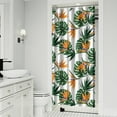 thumbnail image 2 of Hawaiian Tropical Island Artistic Waterproof Shower Curtain, Boho Nautical Fabric Featuring Tropical Sunset Palm Tree and Beachy Coastal Designs, Includes Hooks, 2 of 5