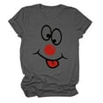 thumbnail image 4 of IROINNID Ladies Summer Round Neck Leisure Solid Color Cartoon Print Pattern Short Sleeve Top T-shirt On Sale, 4 of 4